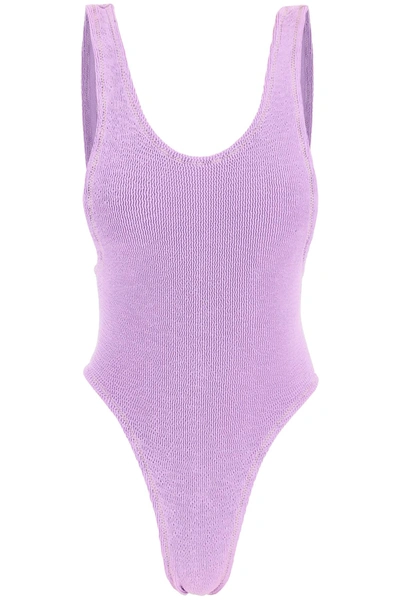 Reina Olga Ruby Scrunch Swimsuit In Purple