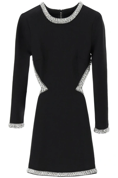 RETROFÉTE 'NAOMI' JERSEY MINI DRESS WITH CRYSTALS