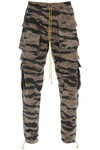 RHUDE CARGO PANTS WITH TIGER CAMO MOTIF ALL-OVER