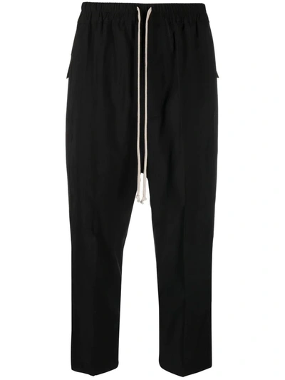 Rick Owens Drawstring Astaires Cropped In Black