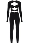 ROBERTO CAVALLI LONG-SLEEVED JUMPSUIT WITH CUT-OUTS
