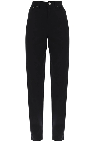 Rotate Birger Christensen Crystal-embellished Straight-leg Trousers In Black