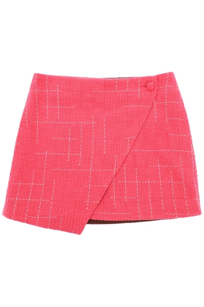 Saks Potts 'clara' Boucle Mini Skirt In Fuchsia