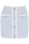 Self-portrait Checked Metallic Mini Skirt In Mixed Colours