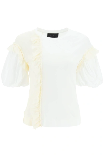 Simone Rocha White Ruffle T-shirt