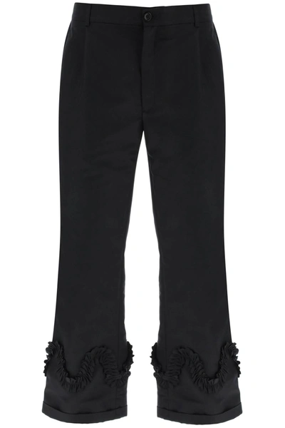 Sky High Farm Ruffled Faille Trousers In Black