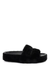 Stella Mccartney Faux-fur Moulded-footbed Slippers In Black