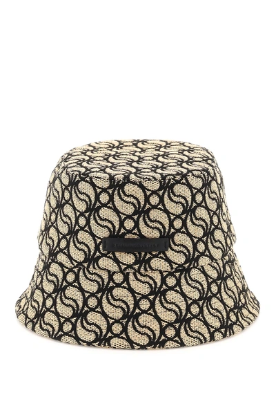 Stella Mccartney S-wave Woven Straw Bucket Hat In Mixed Colours