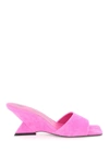 Attico Cheope Mule In Fuchsia Color Suede In Fuchsia