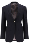 Thom Browne 4-bar Single-breasted Wool Blazer In Blue