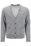 THOM BROWNE MERINO WOOL V-NECK CARDIGAN