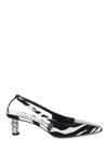 Tom Ford Zebra Crystal Kitten-heel Slingback Pumps In Mixed Colours