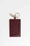 TRUSSARDI BROWN LEATHER KEYCHAIN