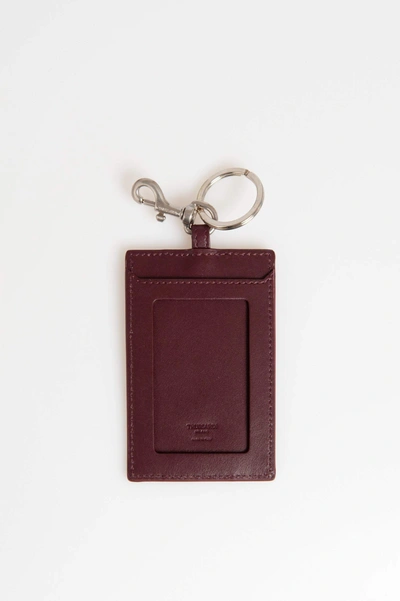 Trussardi Ussardi Leather Men's Keychain In Brown