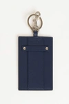 TRUSSARDI BLUE LEATHER KEYCHAIN