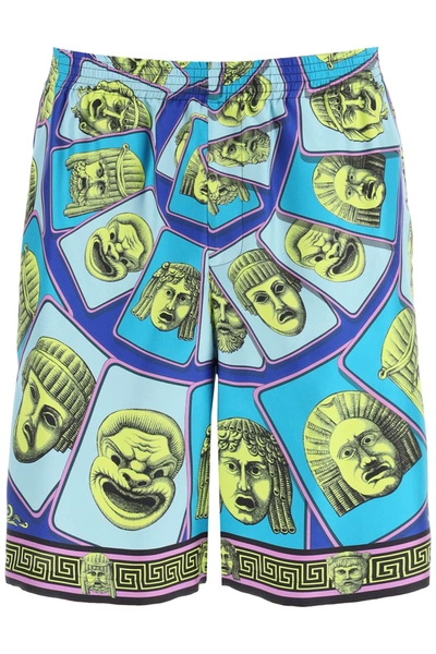 Versace Printed Shorts In Mixed Colours