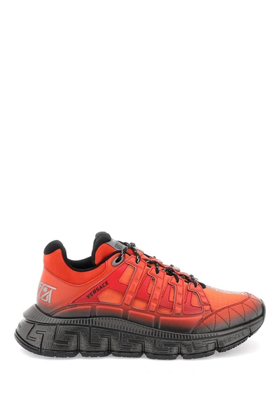 Versace Trigreca Sneakers In Orange