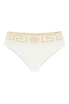 Versace White Greca Border Briefs In Mixed Colours