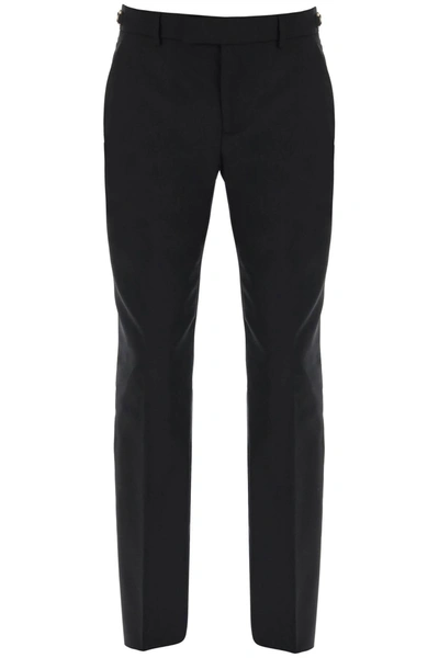 Versace Tailored Pants With Medusa Details In Black