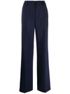 Off-white Blue Wide-leg Virgin-wool-blend Trousers In Blue
