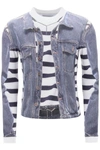 Y/project Blue & White Jean Paul Gaultier Edition Trompe L'oeil Denim Jacket T-shirt In Mixed Colours