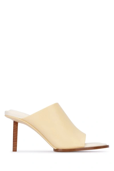 Jacquemus Rond Carre Heeled Mules In Pastel
