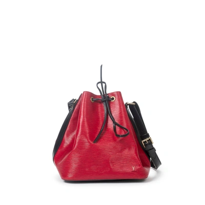 Pre-owned Louis Vuitton Noe Bicolor Pm In Red