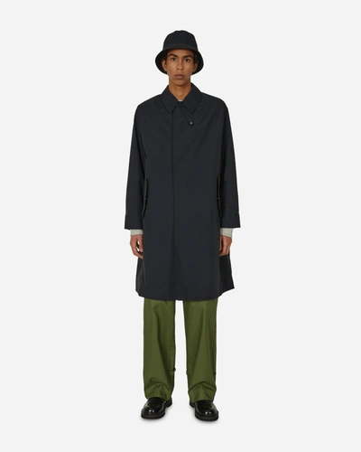 Baracuta Spread-collar Button-up Padded Midi Coat In Blue