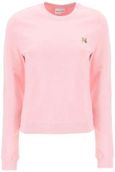 Maison Kitsuné Dressed Fox Sweatshirt In Dusty Rose