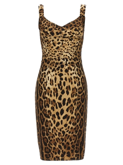 Dolce & Gabbana Leopardo Corset Dress In M Leo New