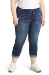 Kut From The Kloth Carrie Roll Cuff Boyfriend Straight Jeans In Prestigious