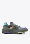 New Balance 580 Logo-patch Low-top Sneakers In Gray
