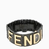 FENDI FENDI BLACK WATCH WITH GOLD LOGO LETTERING WOMEN