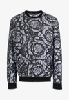 Versace Barocco Jacquard Wool Sweater In Multicolor