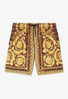 VERSACE BAROCCODILE PRINT SWIM SHORTS