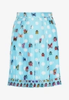 VERSACE BUTTERFLIES POLKA DOT PLEATED SKIRT