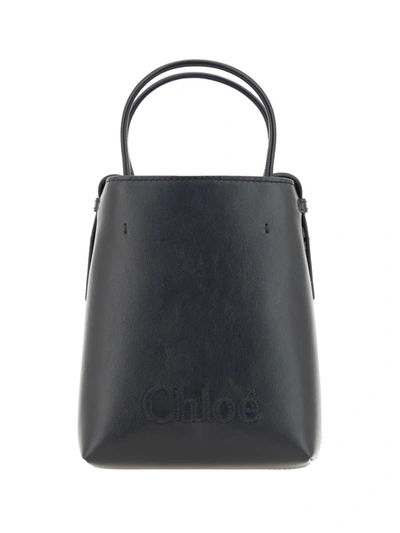 Chloé Sense Micro Tote Bag In Black