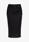 Versace Cut-out Knot Detail Midi Skirt In Black