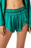 Free People Like Honey Satin Pajama Shorts In Meadow