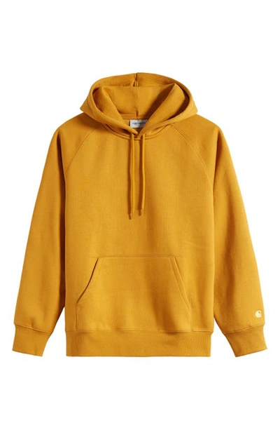 Carhartt Chase Hooded Sweatshirt In Buckthorn / Gold