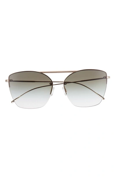 Oliver Peoples Ziane Metal Aviator Sunglasses In Green