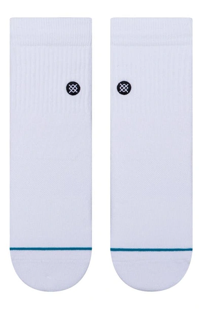 Stance Icon 3-pack Quarter Crew Socks In White