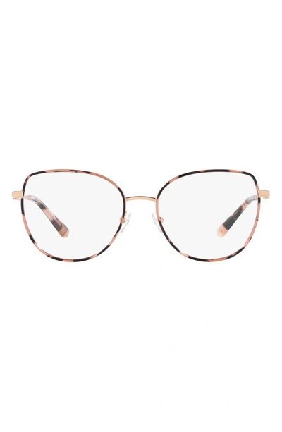 Michael Kors Empire 53mm Round Optical Glasses In Rose Gold