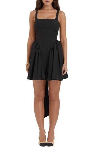 House Of Cb Florianne Low Back Minidress In Black