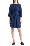 CLOSED CLOSED GATHERED BELTED DENIM DRESS