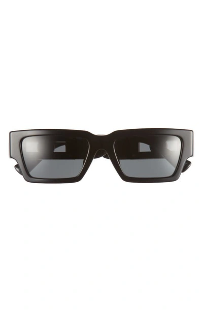 Versace 54mm Rectangular Sunglasses In Black