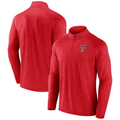 Fanatics Branded  Red Texas Tech Red Raiders Primary Logo Raglan Quarter-zip Top