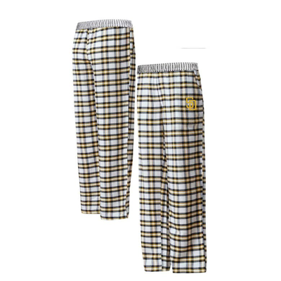 Concepts Sport Women's  Black, Gold San Diego Padres Sienna Flannel Sleep Pants In Black,gold