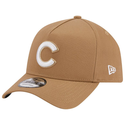 New Era Khaki Chicago Cubs A-frame 9forty Adjustable Hat