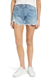 Agolde Parker Long Distressed Organic Denim Shorts In Swapmeet